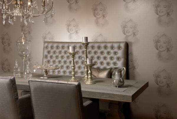 Origin Wallcoverings tapeet Marilyn Monroe läikiv pronks