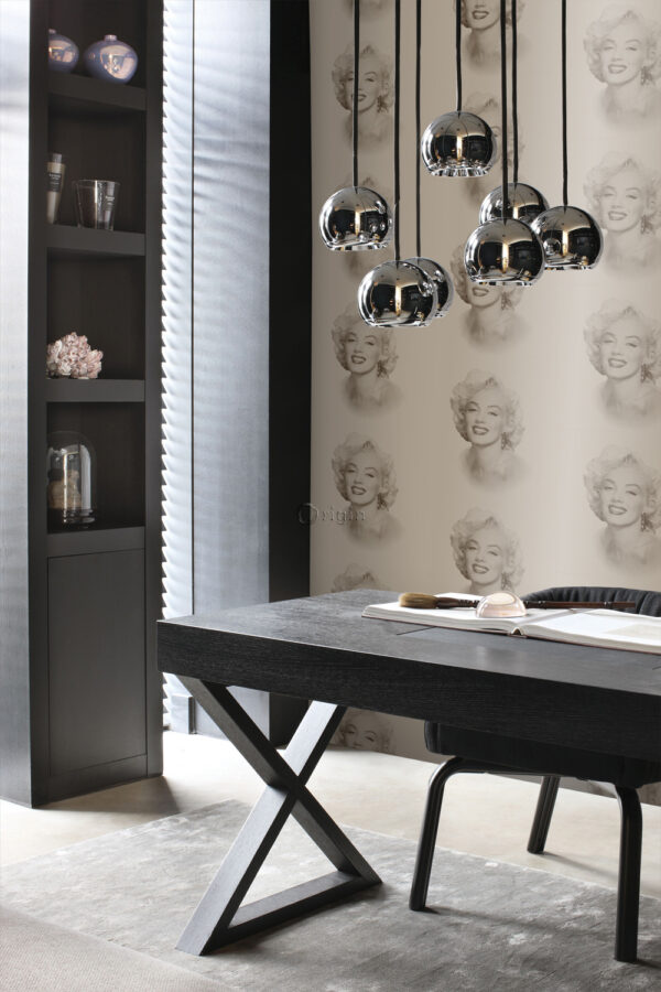 Origin Wallcoverings tapeet Marilyn Monroe läikiv pronks