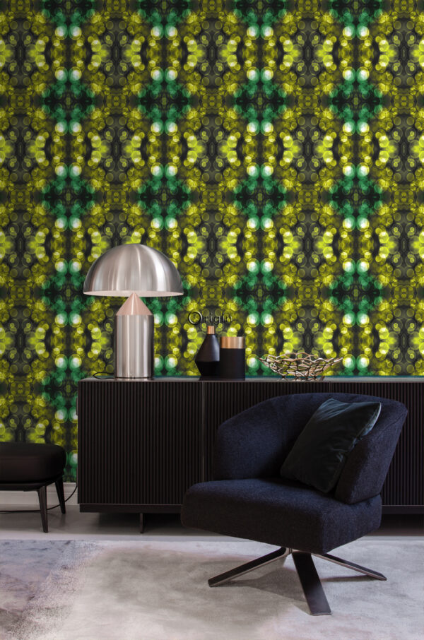 337201_2_w06_3 Origin Wallcoverings tapeet kaleidoskoop - kollane ja roheline
