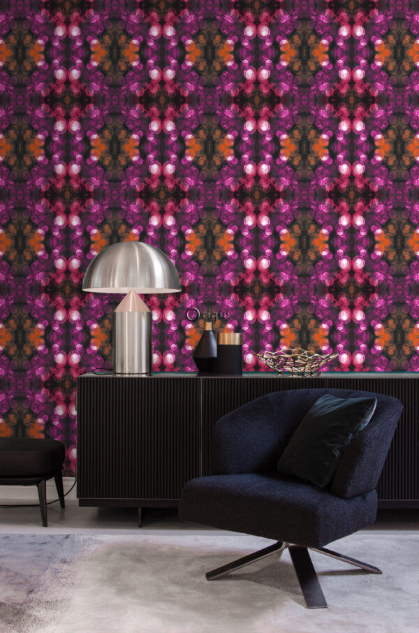 Origin Wallcoverings tapeet kaleidoskoop - roosa ja oranž