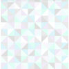 Origin Wallcoverings tapeet kolmnurgad - pastelllilla, mündiroheline, läikiv hõbehall ja pastellsinine