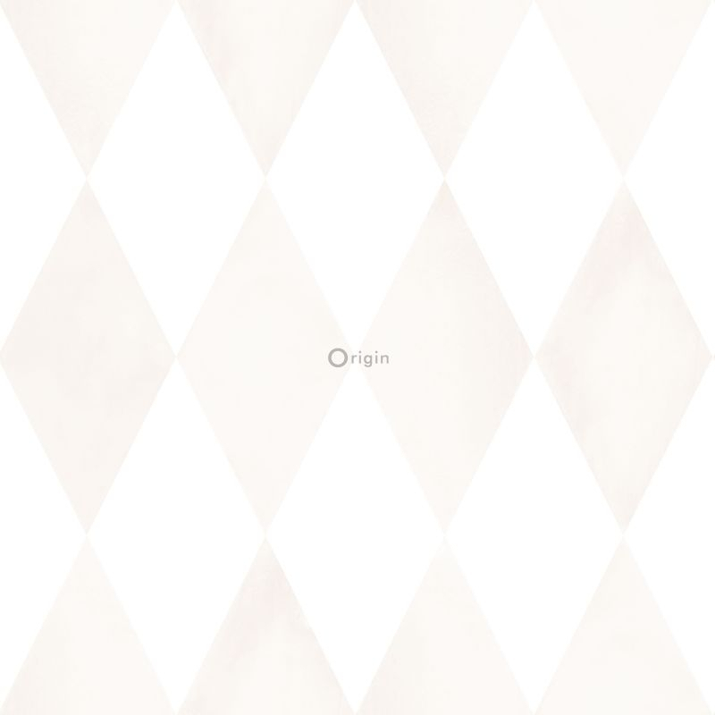 Origin Wallcoverings tapeet rombimotiiv - helekollane ja mattvalge