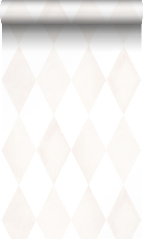 Origin Wallcoverings tapeet rombimotiiv - helekollane ja mattvalge