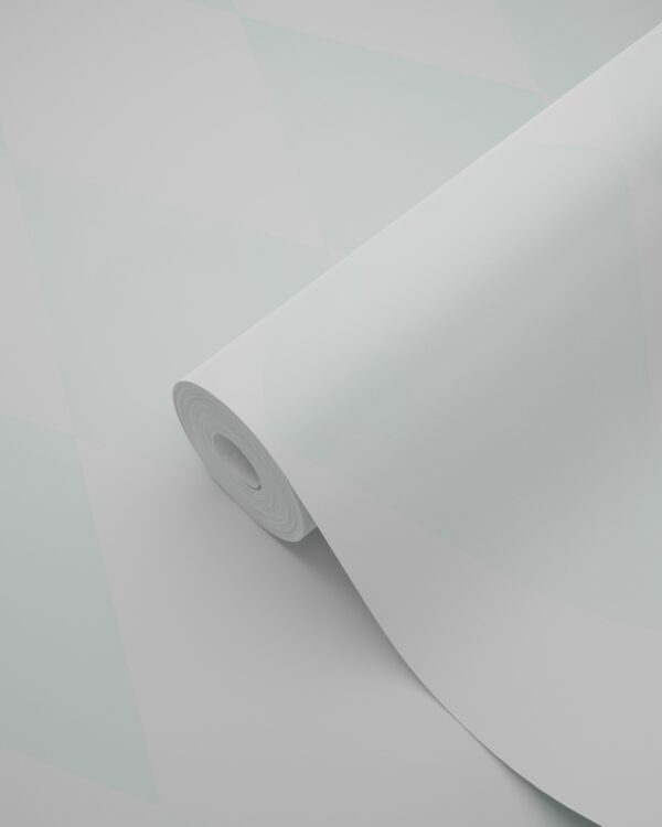 Origin Wallcoverings tapeet rombimotiiv - mattvalge ja mündiroheline
