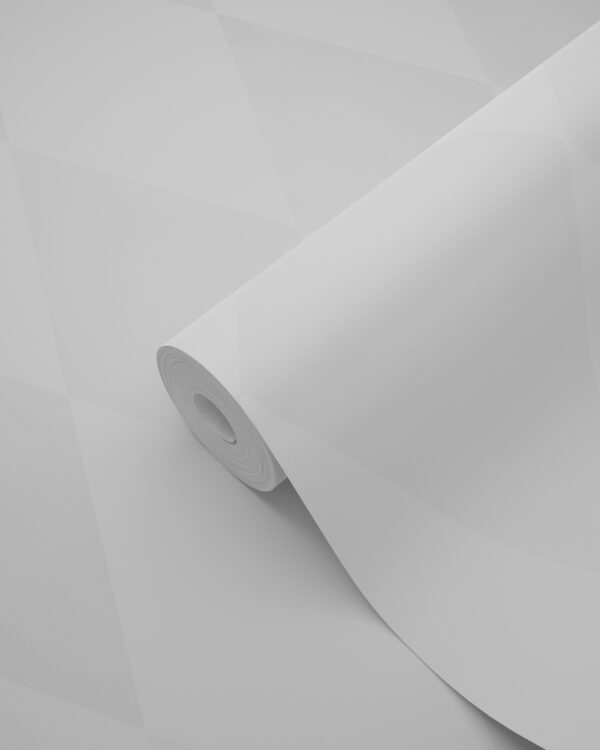 Origin Wallcoverings tapeet rombimotiiv - matt valge ja hele soe hall