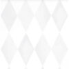 Origin Wallcoverings tapeet rombimotiiv - matt valge ja hele soe hall