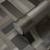 Origin Wallcoverings tapeedi motiiv purustatud puidust lauad - must ja hall