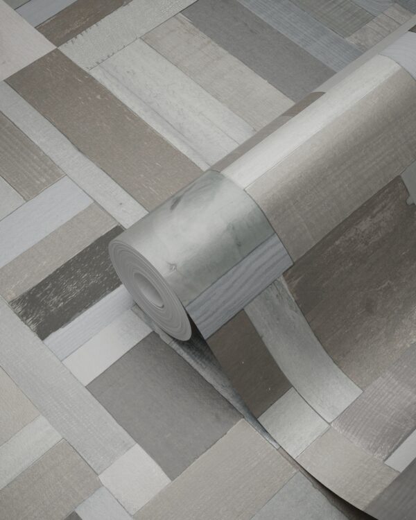 Origin Wallcoverings tapeedi motiiv purupuitlaud - helehall ja taupe