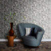 Origin Wallcoverings tapeedi motiiv purupuitlaud - helehall ja taupe