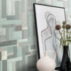Origin Wallcoverings tapeedi motiiv puru puidust lauad - hallikasroheline