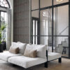 Origin Wallcoverings tapeet suured roostes metallplaadid naeltega - must ja tume petrolsinine