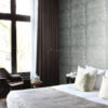 Origin Wallcoverings tapeet suured roostetanud metallplaadid naeltega - hele laguunroheline