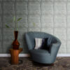 Origin Wallcoverings tapeet suured roostetanud metallplaadid naeltega - hele laguunroheline
