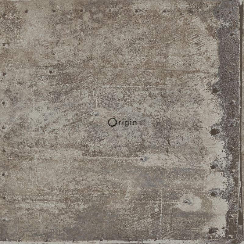 Origin Wallcoverings tapeet suured roostes metallplaadid naeltega tööstuslik hall