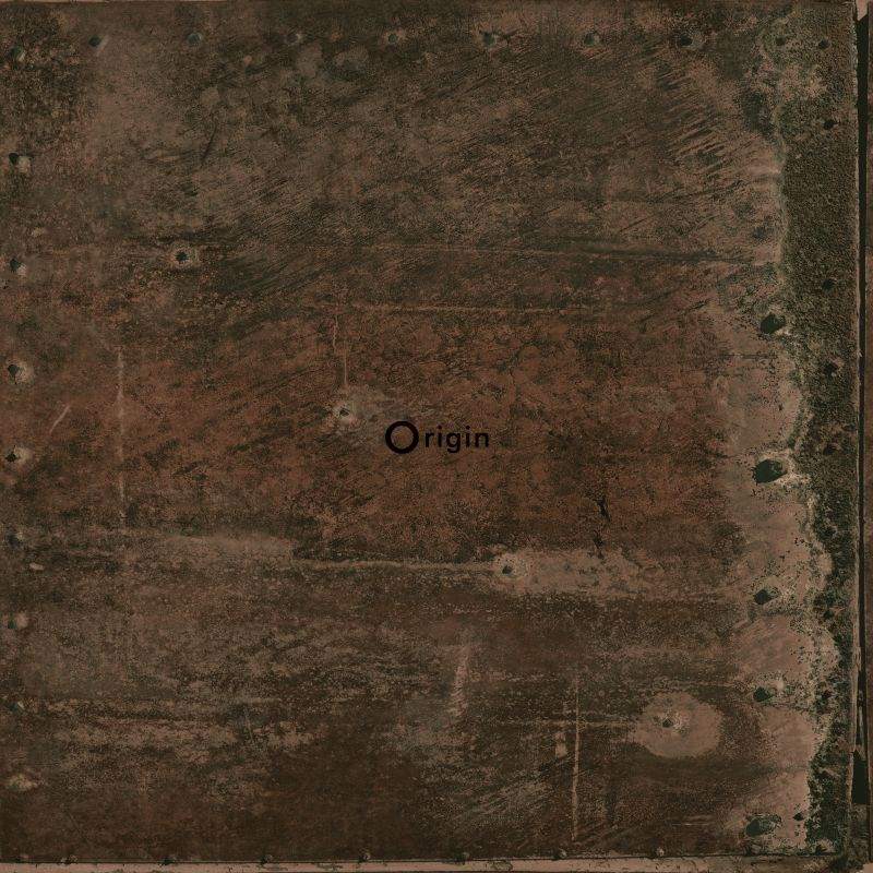Origin Wallcoverings tapeet suured kulunud roostes metallplaadid koos naeltega - roostepruun