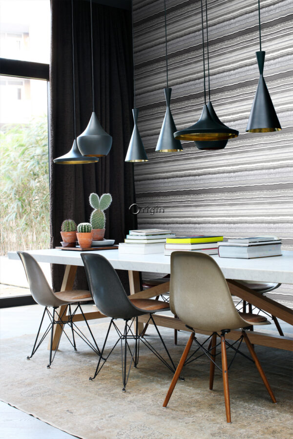 Origin Wallcoverings tapeet kihiline marmor - must ja valge