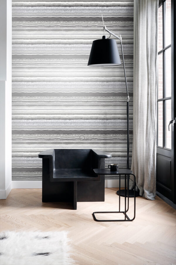 Origin Wallcoverings tapeet kihiline marmor - must ja valge
