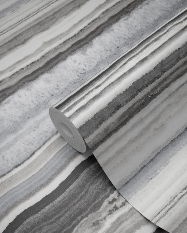 Origin Wallcoverings tapeet kihiline marmor - must ja valge