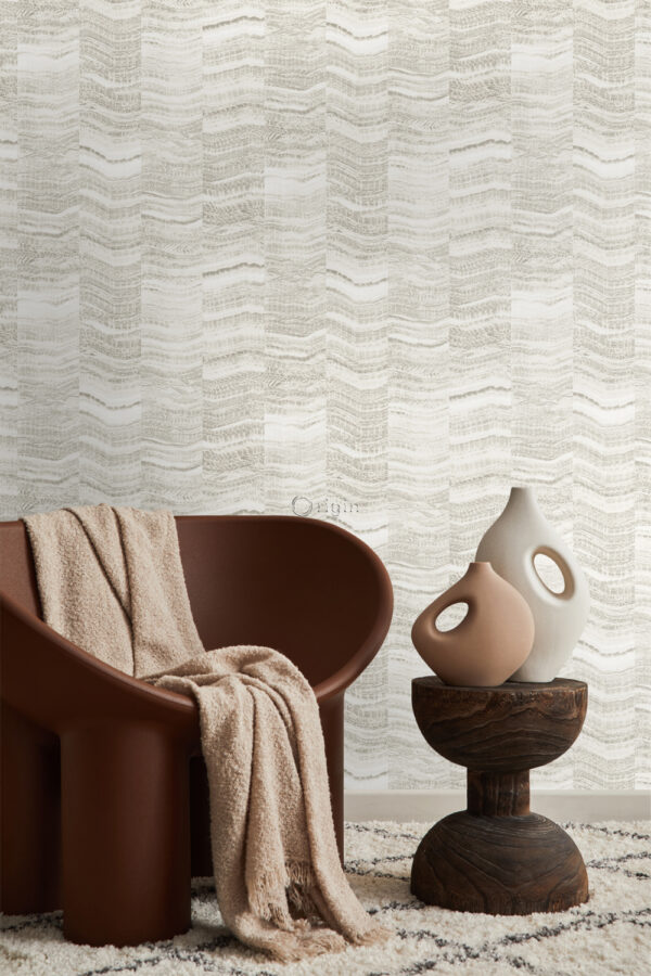 Origin Wallcoverings tapeet zigzag triibud kihiline marmor - beež
