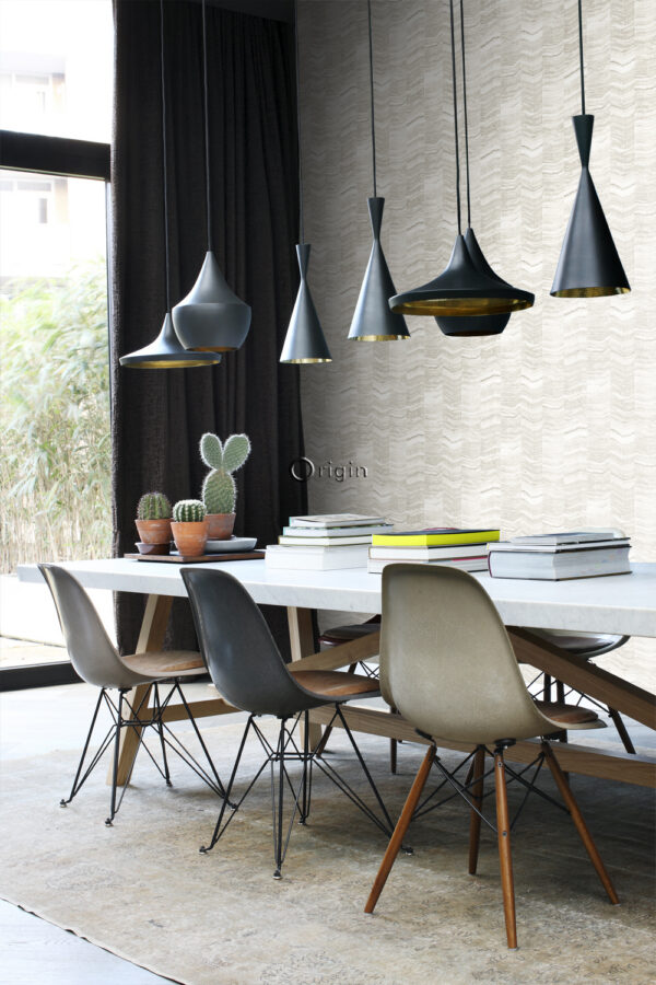 Origin Wallcoverings tapeet zigzag triibud kihiline marmor - beež