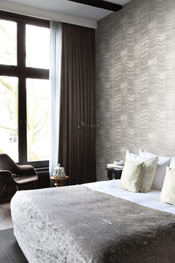 Origin Wallcoverings tapeet siksak triibud kihiline marmor - helehall