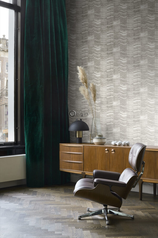 Origin Wallcoverings tapeet siksak triibud kihiline marmor - helehall
