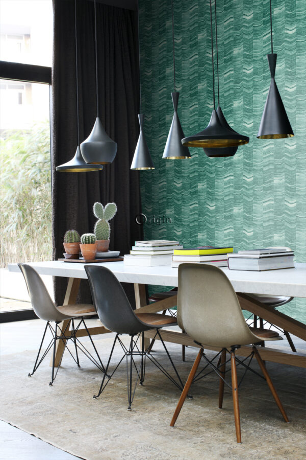 Origin Wallcoverings tapeet ziczac triibud kihiline marmor smaragdroheline