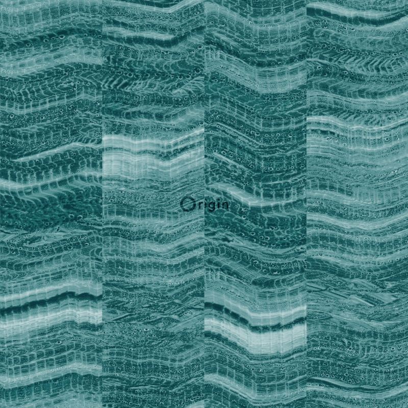 Origin Wallcoverings tapeet ziczac kihiline marmor türkiissinine