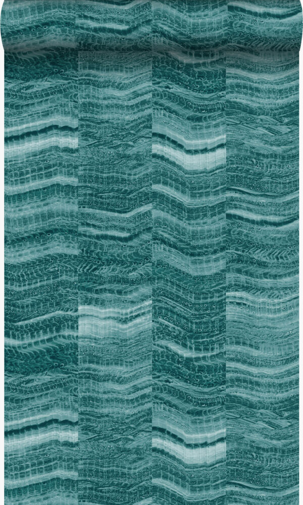 Origin Wallcoverings tapeet ziczac kihiline marmor türkiissinine