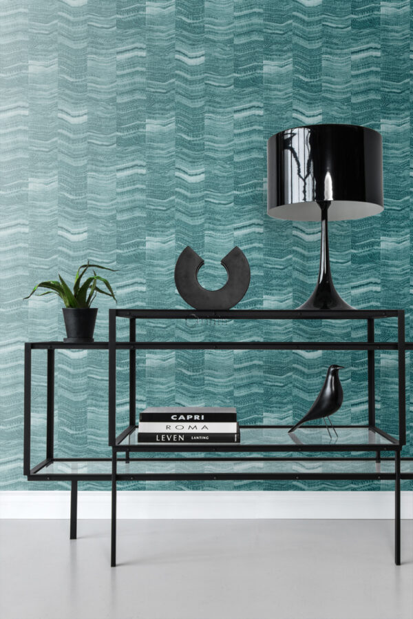 Origin Wallcoverings tapeet ziczac kihiline marmor türkiissinine