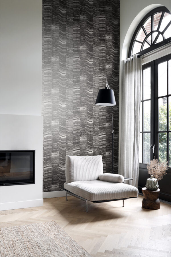 Origin Wallcoverings tapeet zigzag triibud kihiline marmor must