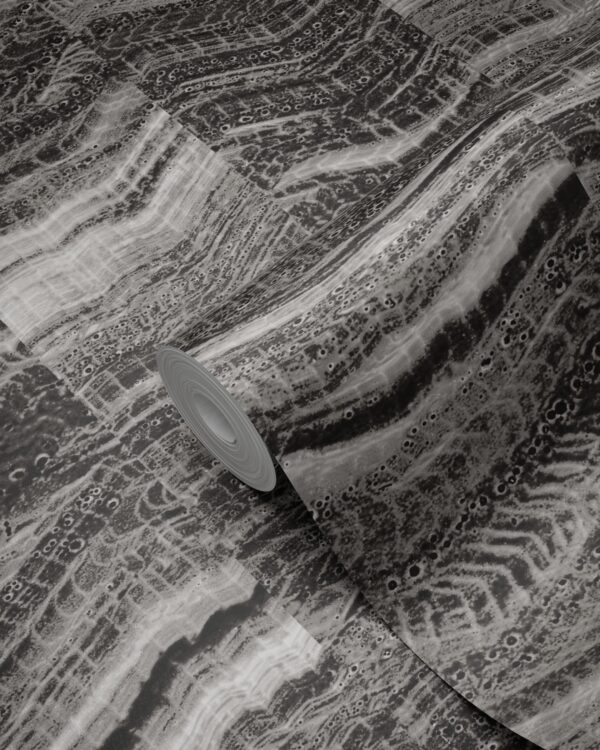 Origin Wallcoverings tapeet zigzag triibud kihiline marmor must