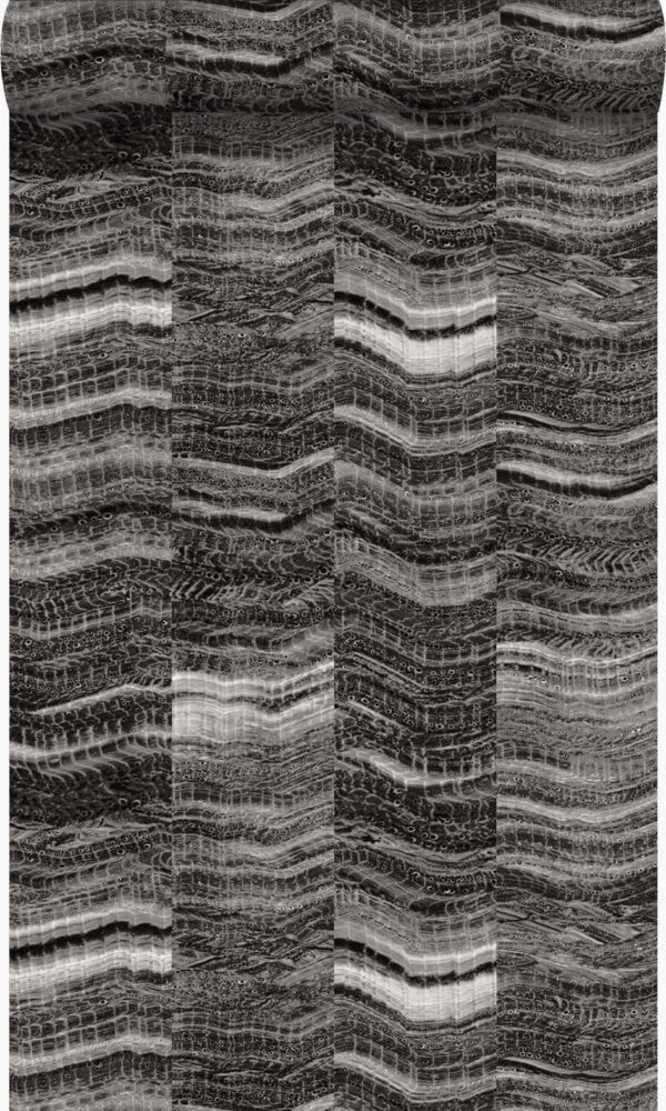 Origin Wallcoverings tapeet zigzag triibud kihiline marmor must