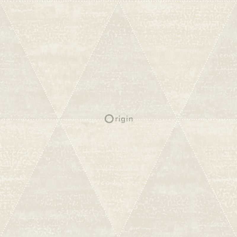 Origin Wallcoverings tapeet kulunud metall kolmnurgad - elevandiluuvalge