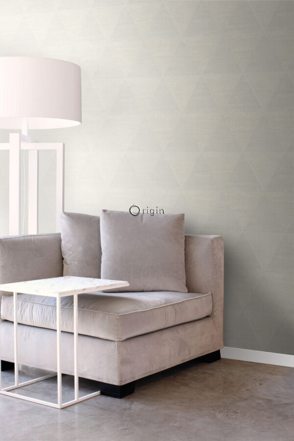 Origin Wallcoverings tapeet kulunud metall kolmnurgad - elevandiluuvalge