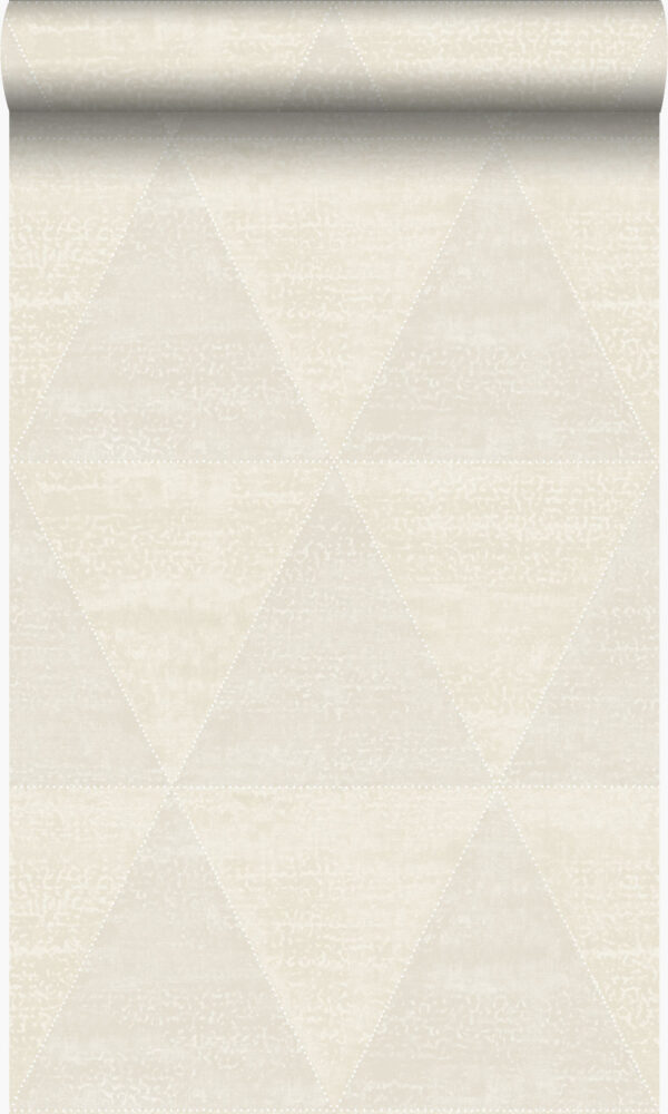 Origin Wallcoverings tapeet kulunud metall kolmnurgad - elevandiluuvalge