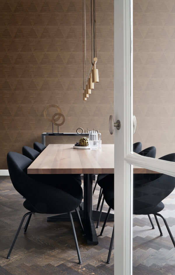 Origin Wallcoverings tapeet kulunud metall kolmnurgad - roostepruun