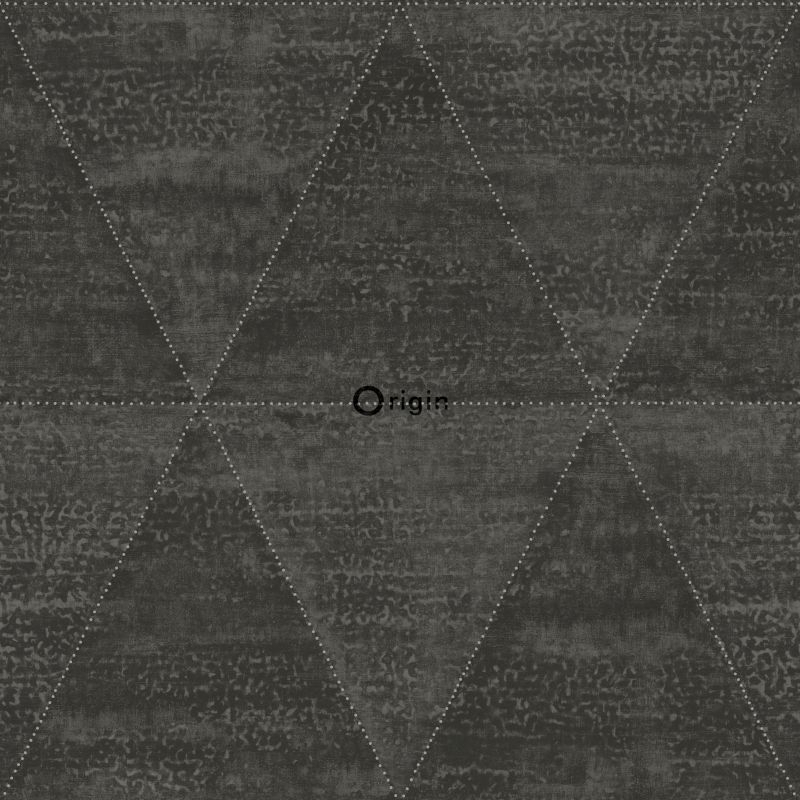 Origin Wallcoverings tapeet kulunud metall kolmnurgad - must