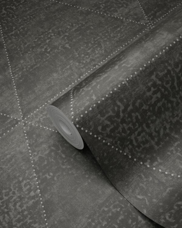 Origin Wallcoverings tapeet kulunud metall kolmnurgad - must