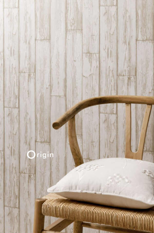 Origin Wallcoverings tapeet puidust lauad - beež