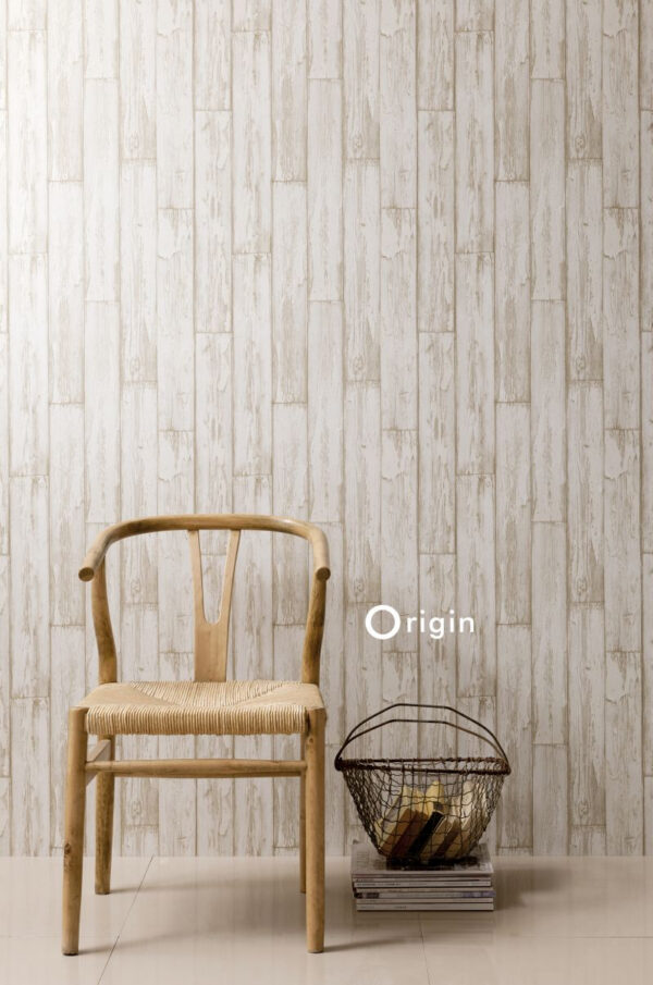 Origin Wallcoverings tapeet puidust lauad - beež