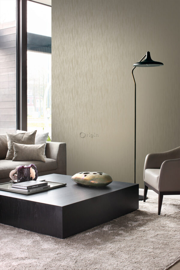Origin Wallcoverings tapeet peened triibud - helepruun