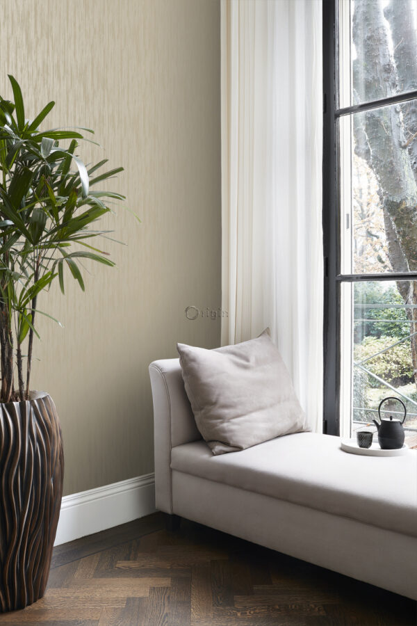 Origin Wallcoverings tapeet peened triibud - helepruun