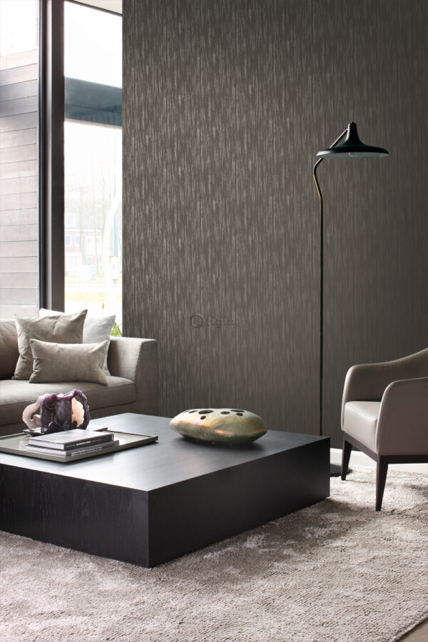 Origin Wallcoverings tapeet peened triibud - pruun ja hele läikiv kuld