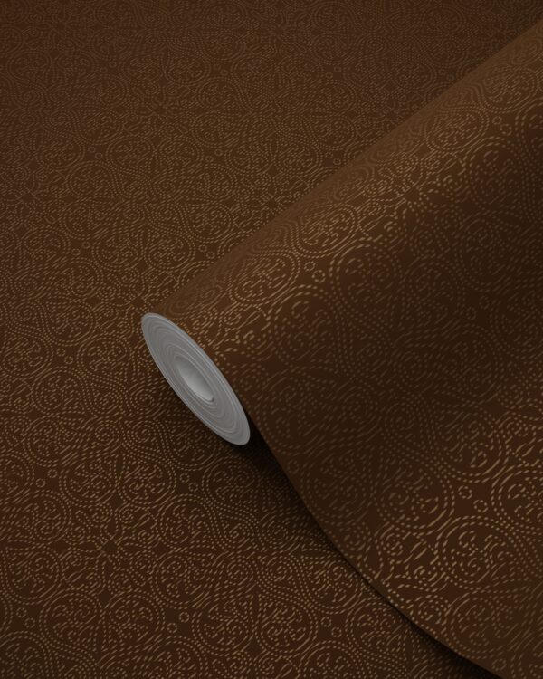 Origin Wallcoverings tapeet väikesed ornamendid - pruun ja hele läikiv kuld