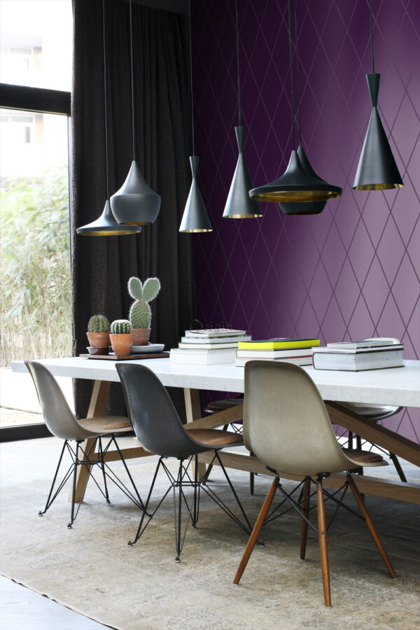 Origin Wallcoverings tapeet rombimotiiv - lilla