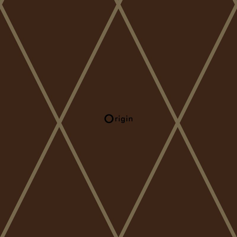 Origin Wallcoverings tapeet rombimotiiv - matt pruun ja läikiv pronks