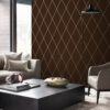 Origin Wallcoverings tapeet rombimotiiv - matt pruun ja läikiv pronks