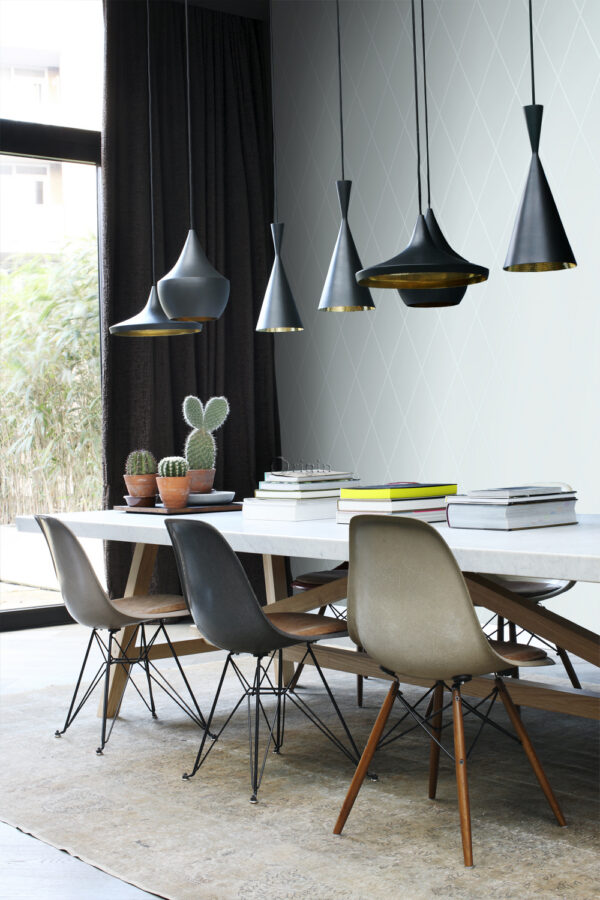 Origin Wallcoverings tapeet rombimotiiv - jääsinine