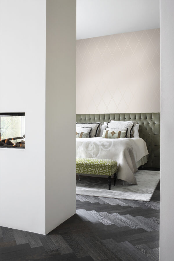Origin Wallcoverings tapeet rombimotiiv - soe hõbe